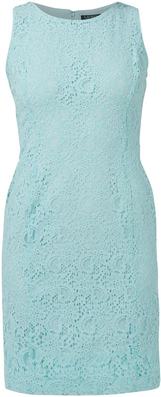 Lauren Ralph Lauren Cocktailkleid Aus Floraler H Kelspitze Mint