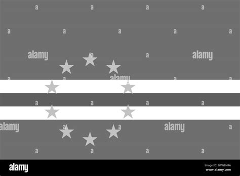 Cape Verde Flag Greyscale Monochrome Vector Illustration Flag In