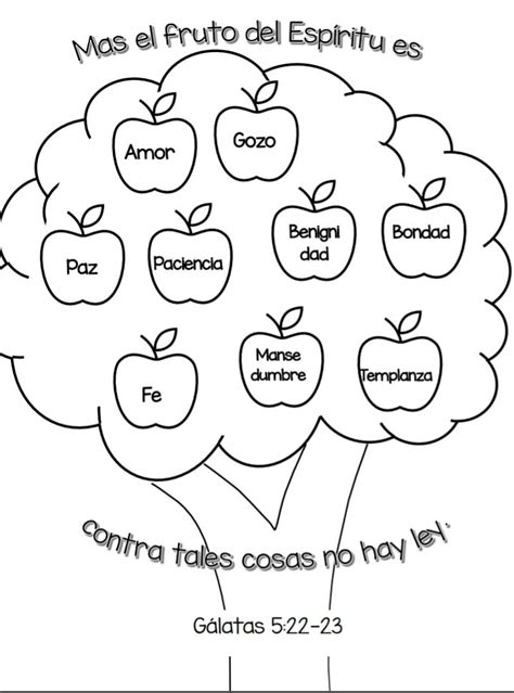 Dibujo Los Frutos Del Espíritu Gálatas 522 En 2024 Fruto Del