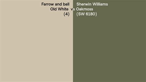 Farrow And Ball Old White Vs Sherwin Williams Oakmoss Sw