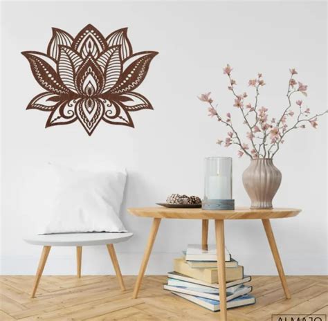 Flor De Loto En Pared Hogar Mandala