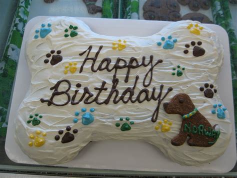 Dog Bone Birthday Cake