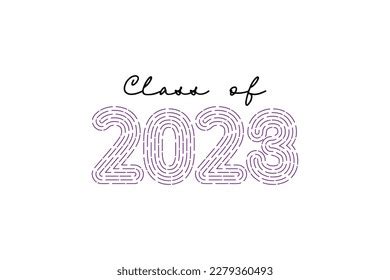 Class 2023 Graduation Congratulations School University Stock Vector ...