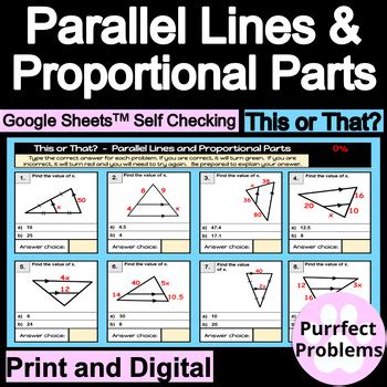 Parallel Lines Proportional Parts This Or That Digital Self Checking