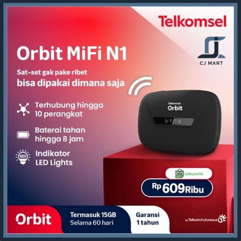 Promo Telkomsel Orbit Mifi N1 Portable Modem Wifi 4G High Speed Bonus