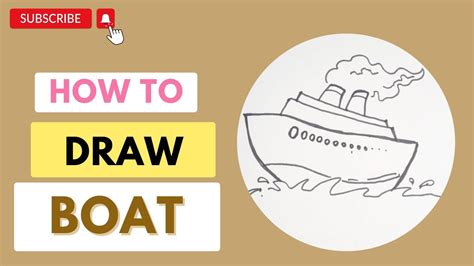 How To Draw Boat Boat Drawing Tutorial Youtube