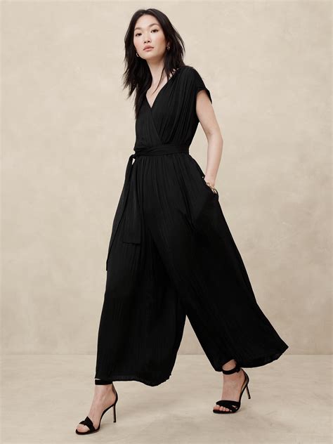 Crystal Pleated Jumpsuit Banana Republic Factory