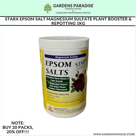 STARX Epsom Salt Magnesium Sulfate Plant Booster Repotting 1kg