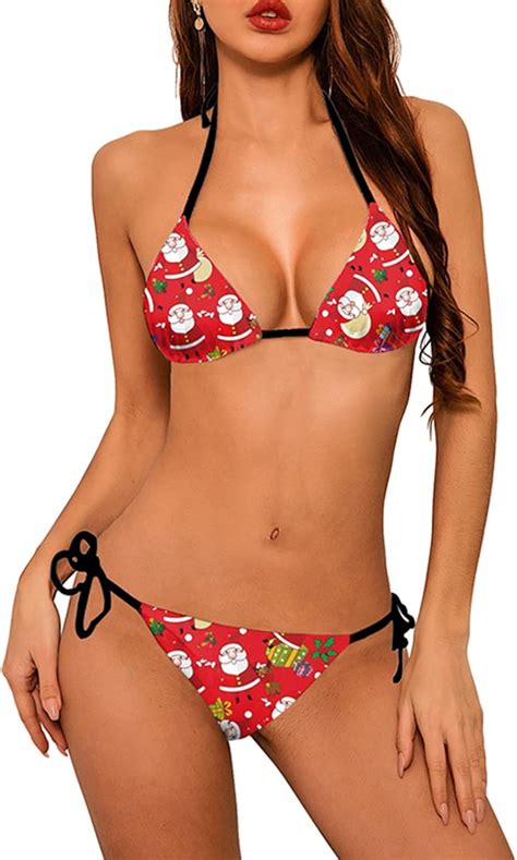 Amazon CHICTRY Women Sexy Vivid Printings Mini Micro Bra Bikini G