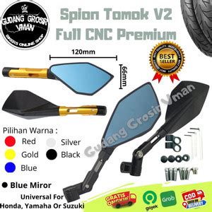 Jual Asli Spion Tomok V Full Alumunium Cnc Kaca Biru Universal Semua