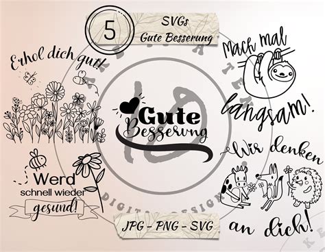 Gute Besserung Clipart Genesungswünsche Plotter Gute Besserung SVG