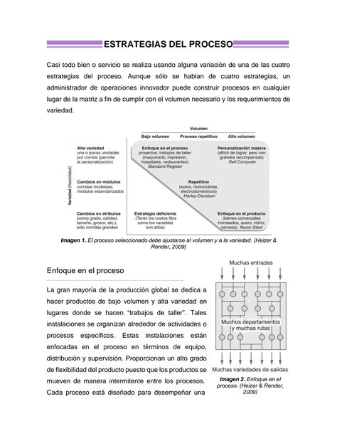 Solution Planeaci N Y Control De La Producci N Estrategia De Proceso