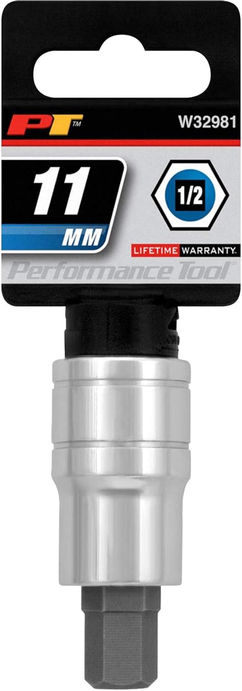 PERFORMANCE TOOL W32981 Wilmar 1 2 In Dr 11 Mm Hex Bit Socket