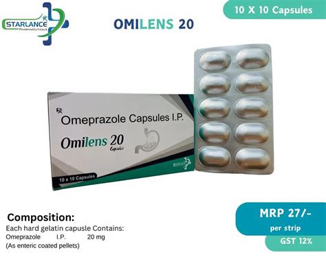 Omilens 20 Mg Omeprazole Capsules IP Starlance Pharmaceuticals