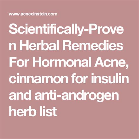 Scientifically Proven Herbal Remedies For Hormonal Acne Hormonal Acne