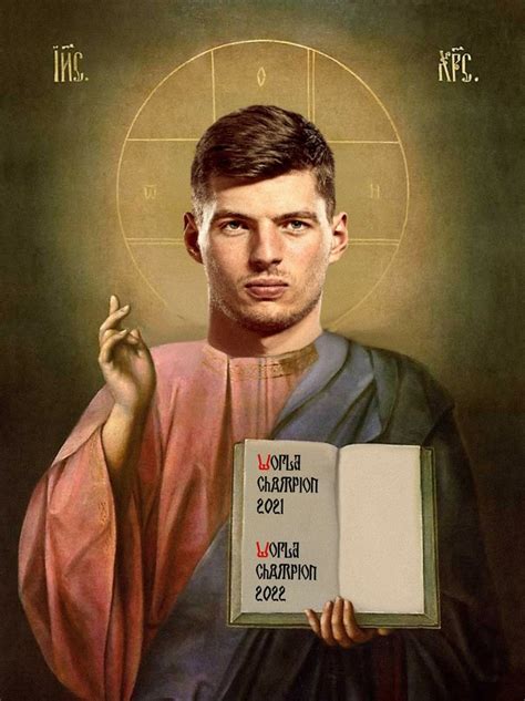 Max Verstappen As Jesus Christ St Sainth Formula 1 F1 33 Red Bull