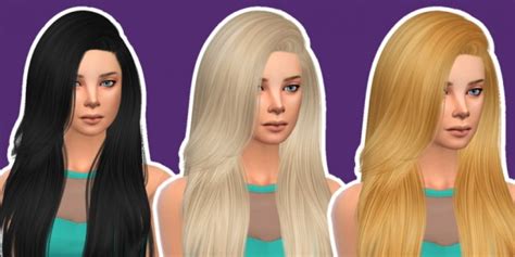 Simista Nightcrawler Violet Hair Retexture Sims Hairs