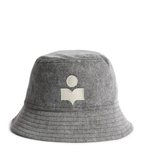 Womens Isabel Marant Grey Denim Bucket Hat Harrods Uk