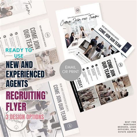 Real Estate Recruiting Flyer Canva Masterbundles