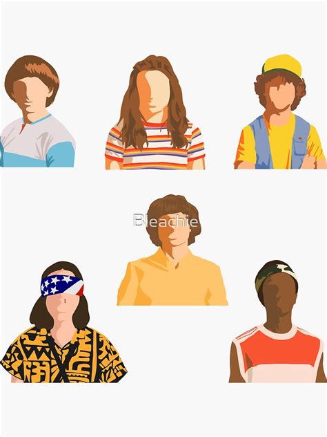 Minimal Stranger Things Sticker Pack Sticker For Sale By Bleachie Redbubble