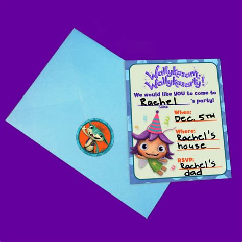 Wallykazam Birthday Party Invitations Nickelodeon Parents