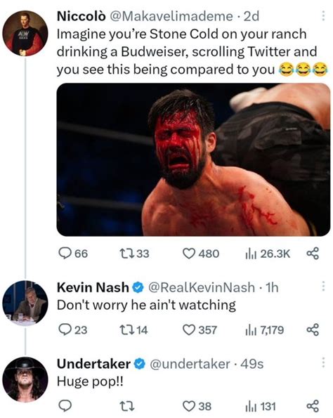 The Undertaker And Kevin Nash Poke Fun At AEW Match