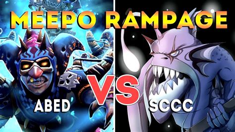 MEEPO RAMPAGE Abed Vs Sccc Slardar Dota 2 Top 1 Meepo Vs Top 1 MMR