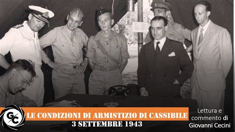 Le Condizioni Di Armistizio Di Cassibile Settembre Lettura E