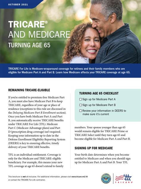 Turning 65 Tricare For Life And Medicare Brochure Pdf