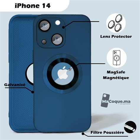 Coque IPhone 14 Normal Protection 360 Antichoc Couleur Bleu