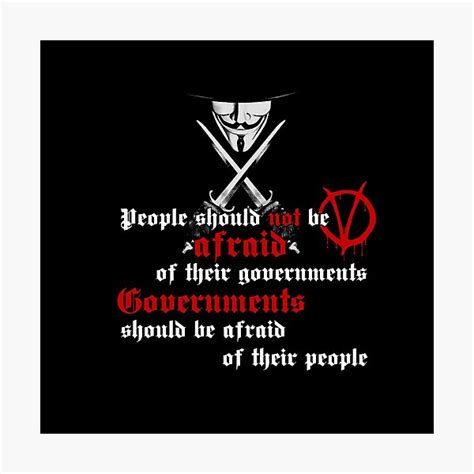 V For Vendetta GUY FAWKES QUOTE Photographic Print By Efemera Redbubble