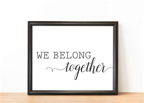 We Belong Together Printable Gallery Wall Gallery Wall Etsy