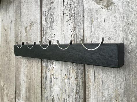 Black Wall Coat Rack I Modern Peg Rail I Wall Mount Coat Rack Etsy