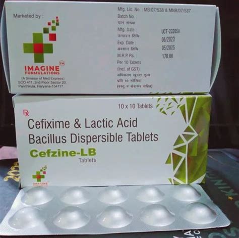 Cefixime Lactic Acid Bacillus Dispersible Tab Mg At Rs Box