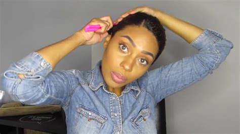 NATURAL HAIR TUTORIAL HOW TO SLICK DOWN 4C HAIR WIG ROUTINE PREP