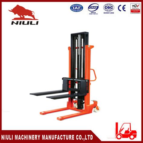 Niuli Ton Kg Hydraulic Manual Stacker With Double Mast Structure