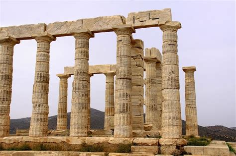 Premium Photo | The temple of poseidon at sounion greece