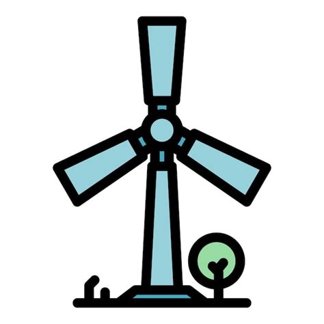 Premium Vector Wind Turbine Icon Outline Vector Recycle Clean Eco