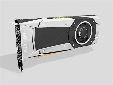 Nvidia Geforce Gtx 1080 Ti 3d Model Autodesk Fbxmaya Files Free Download Cadnav