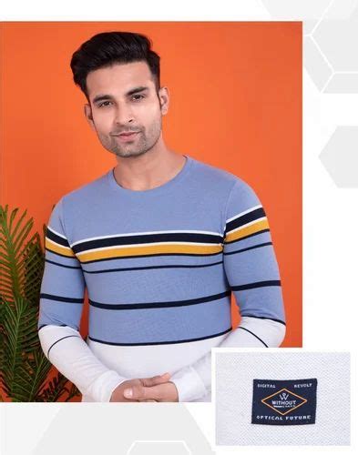 Looper Auto Stripes Striped Without Limits Mens T Shirt Rn Fs Round Neck At Rs 375 In Nagpur