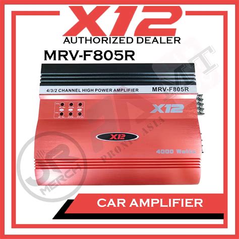 X Mrv F Watts Channel Power Car Amplifier Red