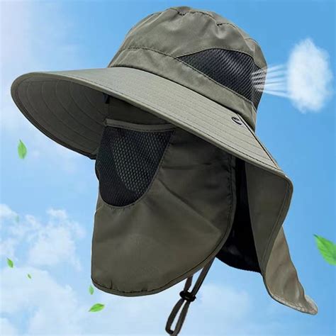 Summer Sun Hats Uv Protection Outdoor Hunting Fishing Cap For Men Women