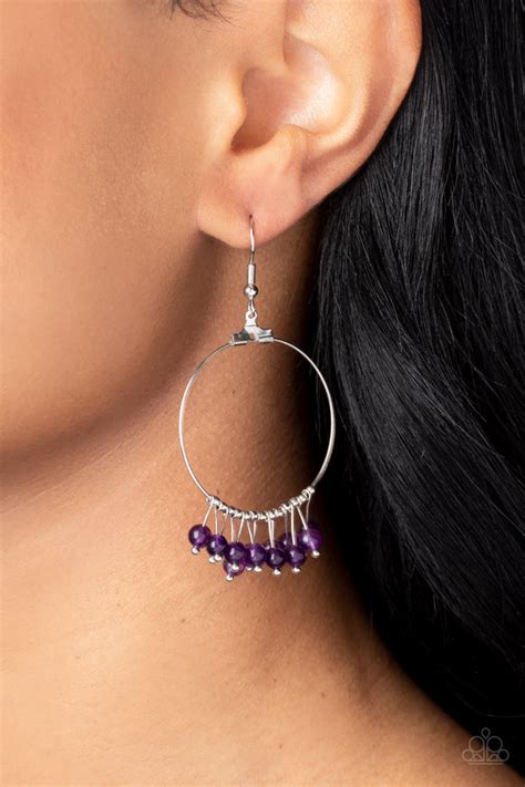 Free Your Soul Purple Earrings Paparazzi Accessories Bedazzle Me