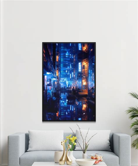 Cyberpunk City Wall Art Sci-fi Printable Wall Poster Gift for Friend Sci-fi Artsy Gift Cityscape ...