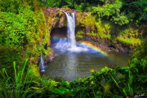 Hawaiian Sun by cwexplorationphotography sunrise rainbow water waterfall hawaii long exposure ...