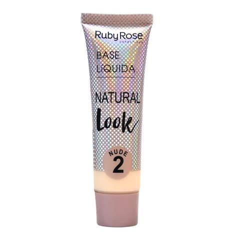 Base Líquida Ruby Rose Natural Look Cor Nude 02 29ml Hb 8051 em