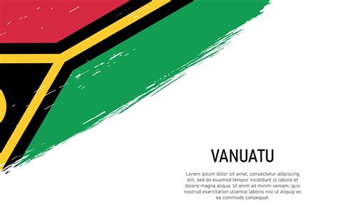 Grunge Styled Brush Stroke Background With Flag Of Vanuatu