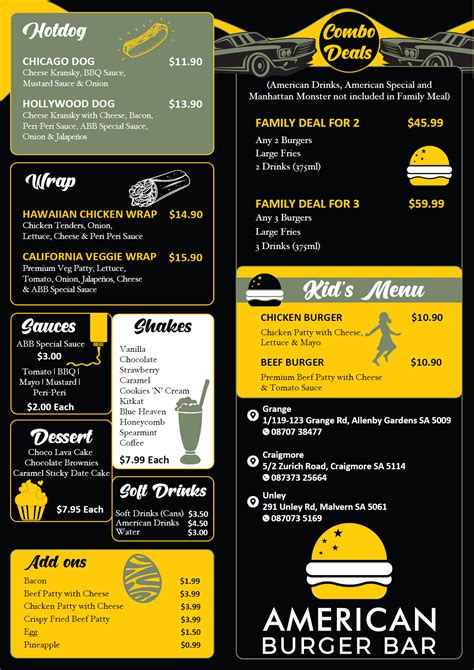 Our Menu – American Burger Bar