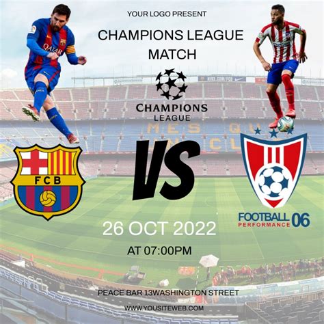 Football Champions League Poster Template Postermywall