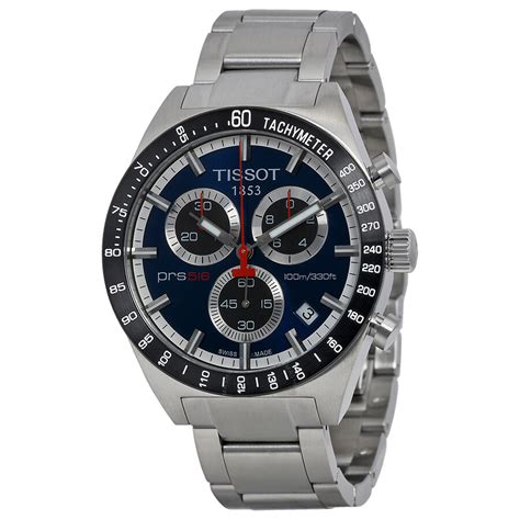 Tissot PRS516 Blue Dial Chronograph Men S Watch T0444172104100 PRS